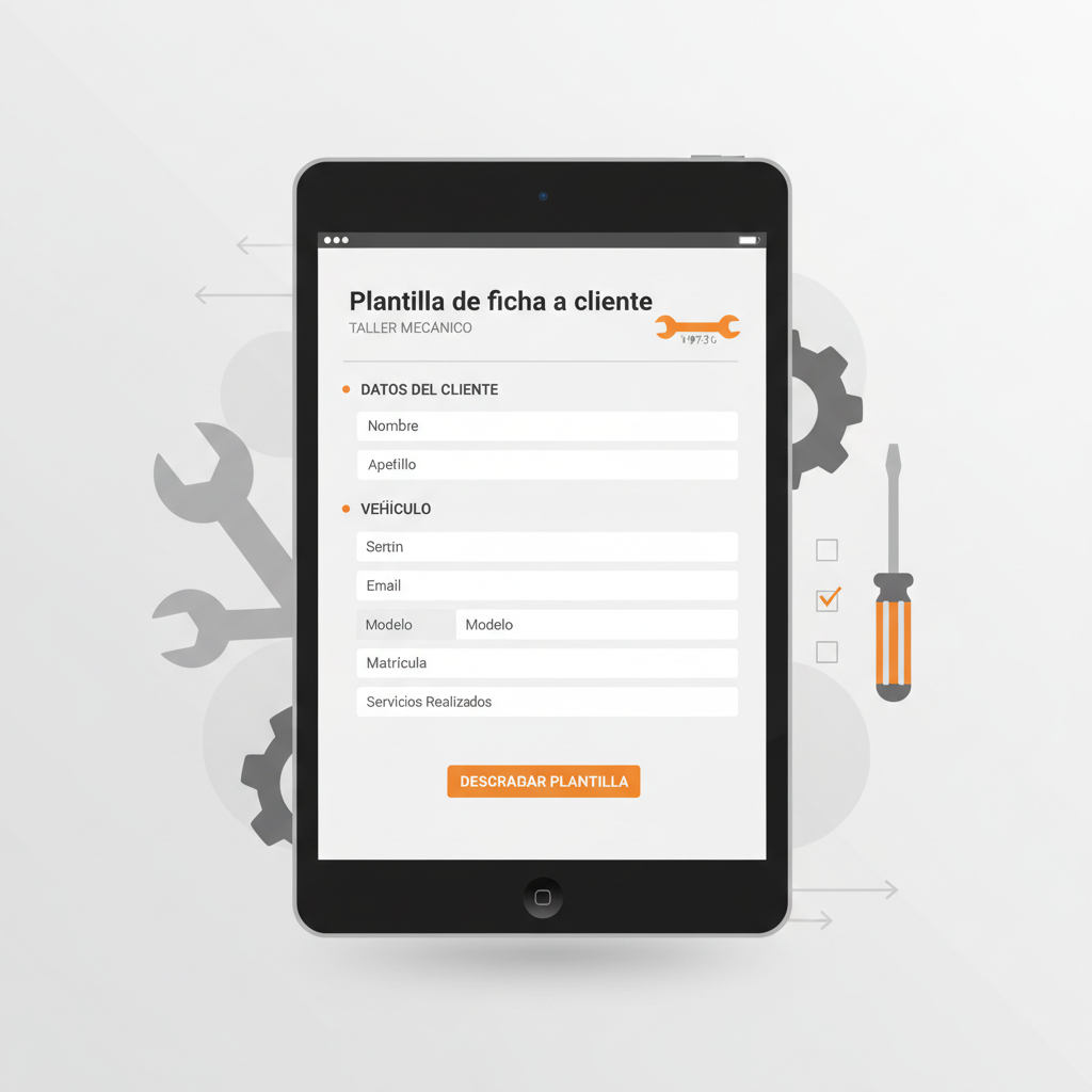 Plantilla de ficha de cliente para taller mecánico descargable: recurso práctico para captar y organizar clientes